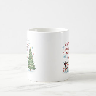 Mug Bonhomme de neige joueur et sapin Joyeux Noël