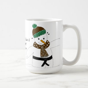 Mug Bonhomme de neige pratiquant les arts martiaux