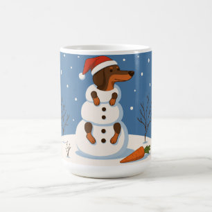 Mug Bonhomme de neige teckel