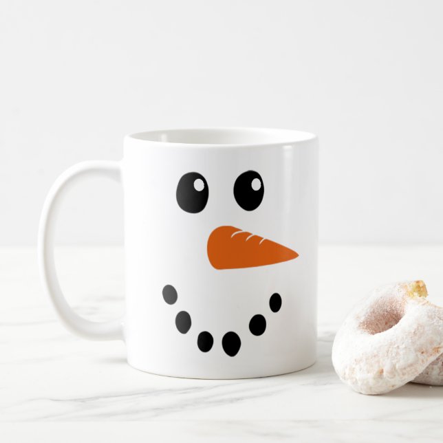 Mug Bonhomme de neige visage (Avec donut)