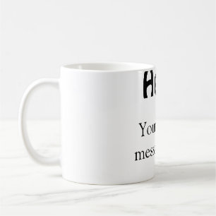 Mug Bonjour ajouter un message de nom simple minimum é