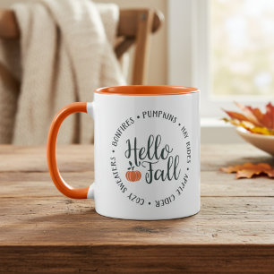 Mug Bonjour Automne Deux Tons