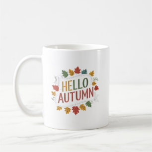 Mug Bonjour Automne ! - Feuilles d'automne colorées