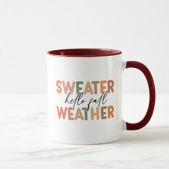 Mug Bonjour automne | Météo du sucre (Droite)