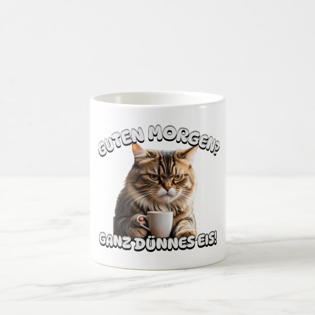 Mug Bonjour, chat de mauvaise humeur (Centre)