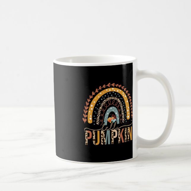Mug Bonjour Citrouille Leopard Arc-en-ciel Saison d'au (Droite)