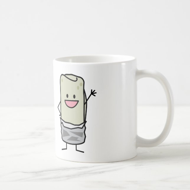 Mug Bonjour de ondulation de burrito heureux (Droite)