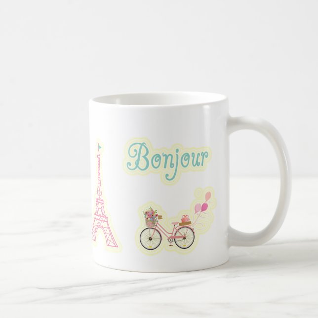 Mug Bonjour de Paris France (Droite)