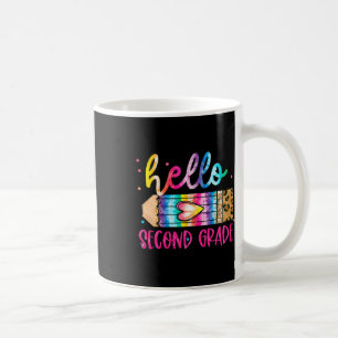 Mug Bonjour deuxième année léopard tie dye crayon mign