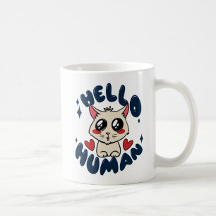 Mug Bonjour humain Chat Mignon