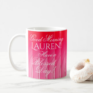 Mug Bonjour, Lauren, une journée de bénévolat!message