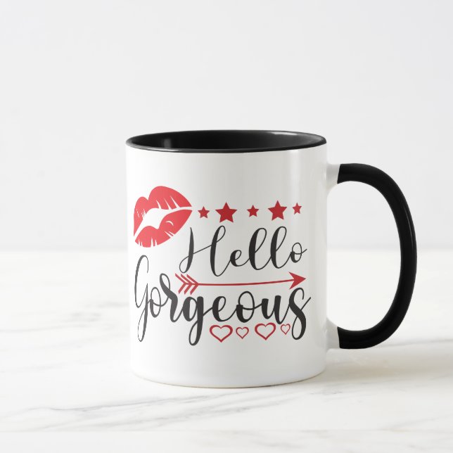 Mug Bonjour magnifique beauté Cosmetologue maquillage  (Droite)
