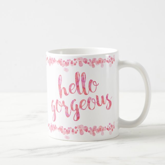 Mug Bonjour magnifique par The Spotted Olive (Droite)