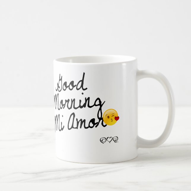 Mug Bonjour MI Amor ! Avec le visage kissy (Droite)