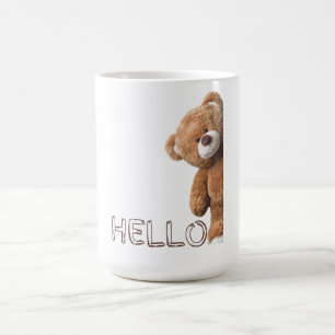 Mug Bonjour mignon ours Brown Teddy Bear