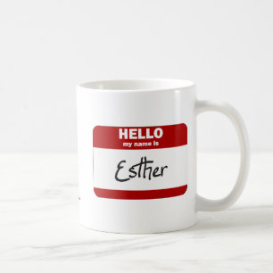 Mug Bonjour mon nom est Esther (rouge)