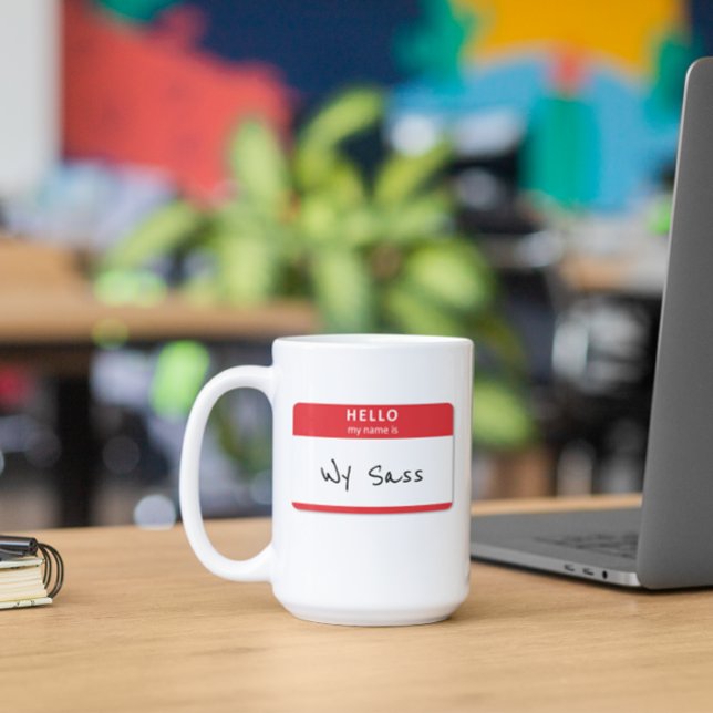 Mug Bonjour Mon nom est Rude ou drôle personnalisable (Créateur téléchargé)