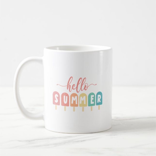Mug Bonjour Summer Pastel Popsicles (Gauche)