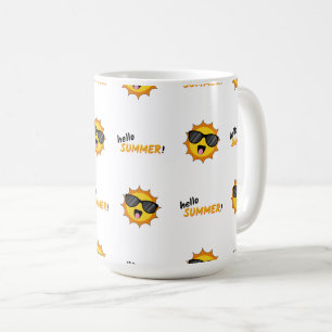 Mug Bonjour Summer Sun avec lunettes de soleil