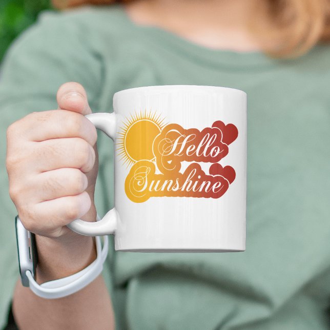 Mug Bonjour Sunshine Elegant (Créateur téléchargé)
