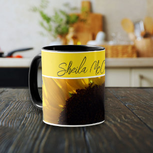 Mug Bonjour Sunshine Sunflower Photo