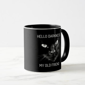 Mug Bonjour Ténèbres Mon Vieux Ami Chat - V2