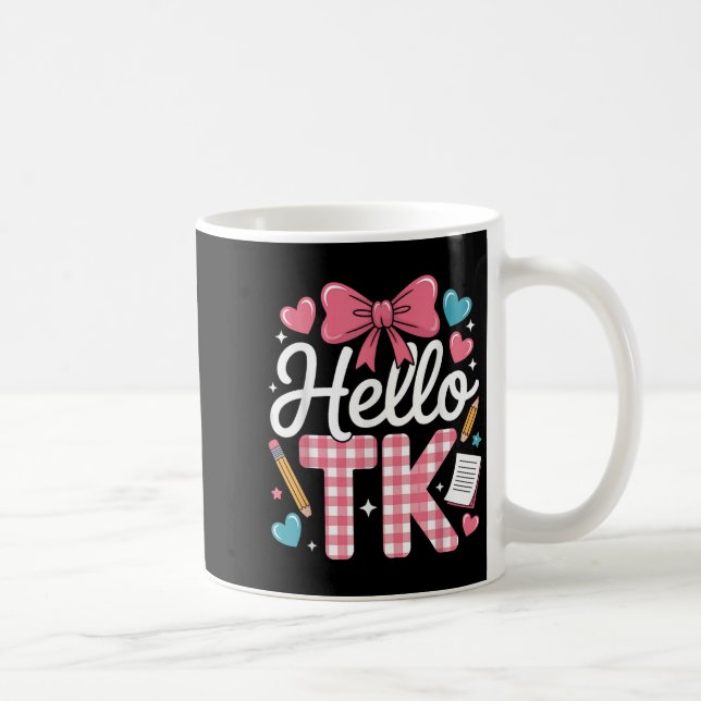 Mug Bonjour Tk Funny Mignonne Retour À L'École Ki Tran (Droite)