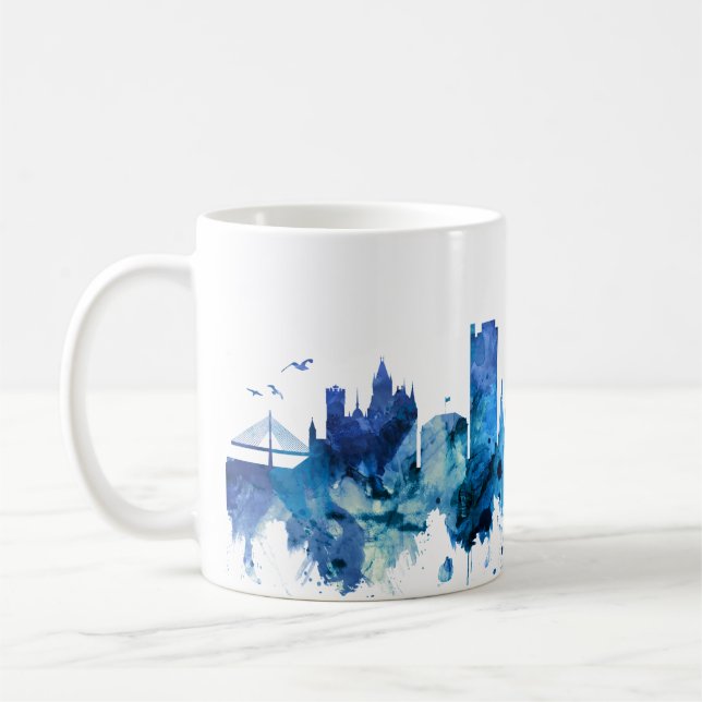 Mug Bonn Allemagne Skyline Blue (Gauche)