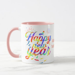 Mug Bonne année 2024 Tie Dye Party 2024