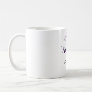 Mug Bonne année calligraphie violette simple minimalis
