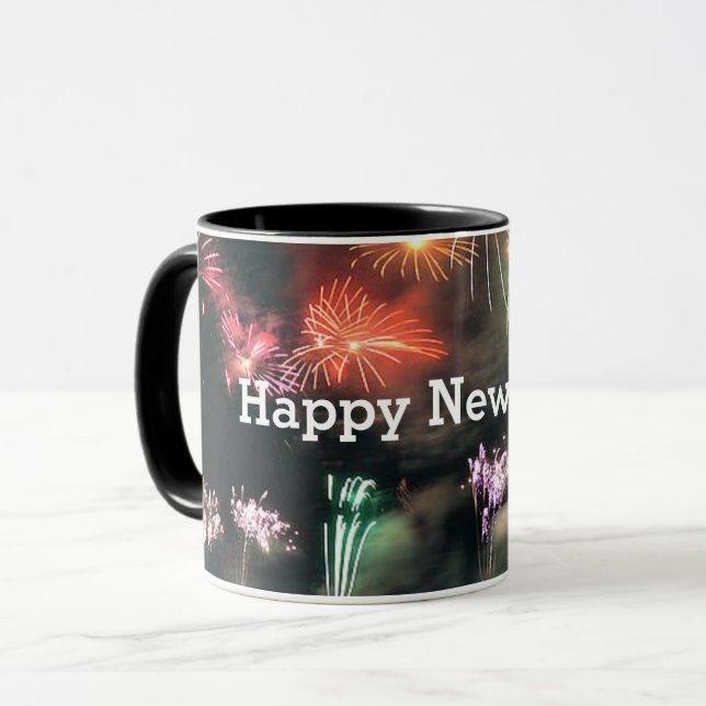 Mug Bonne année ! Design populaire,  (Devant gauche)