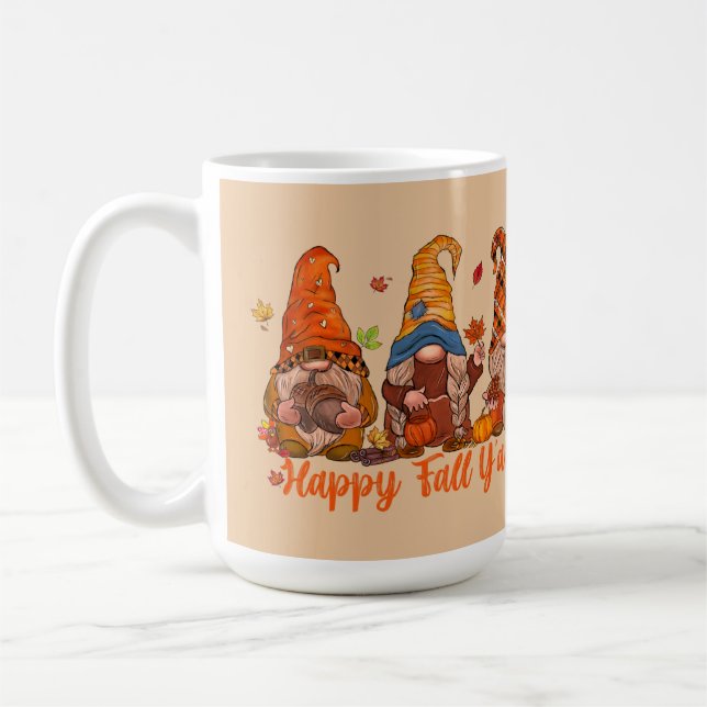 Mug Bonne Automne Y'All Gnomes de vacances (Gauche)