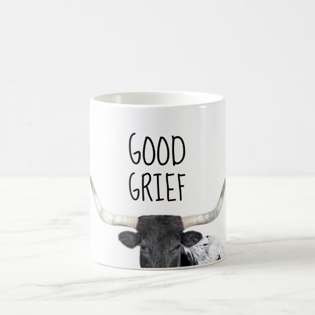Mug bonne chagrin amusant citation humour vache longho (Centre)