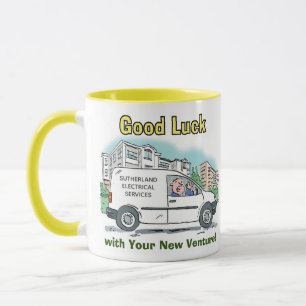 Mug Bonne Chance avec Votre Nouvelle Entreprise Coloré
