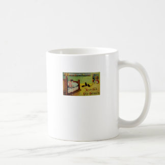 Mug Bonne Chance Cette Halloween (Carte Vintage d'Hall