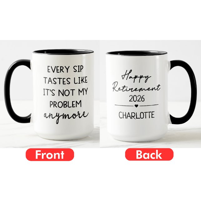 Mug Bonne Coupe de retraite, Cadeau de retraite person (Créateur téléchargé)