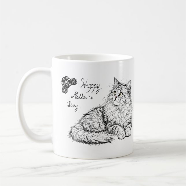 Mug Bonne fête des mères. (Gauche)