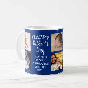 Mug Bonne Fête des pères Awesome Daddy 8 Photo Blue