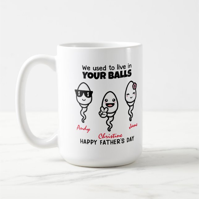 Mug Bonne Fête des pères de vos petits écureuils (Gauche)