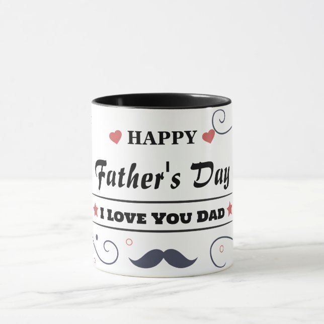 Mug Bonne fête des pères, je t'aime papa (Centre)