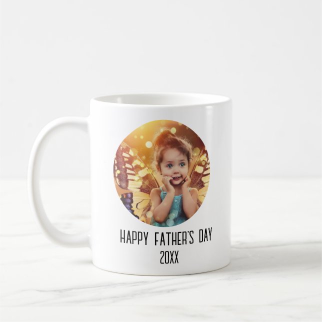 Mug Bonne Fête des pères mignonne photo enfant (Gauche)