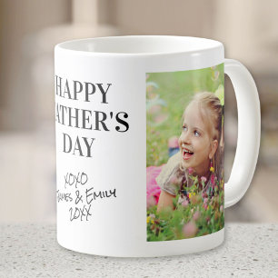 Mug Bonne Fête des pères Photo personnalisée et noms
