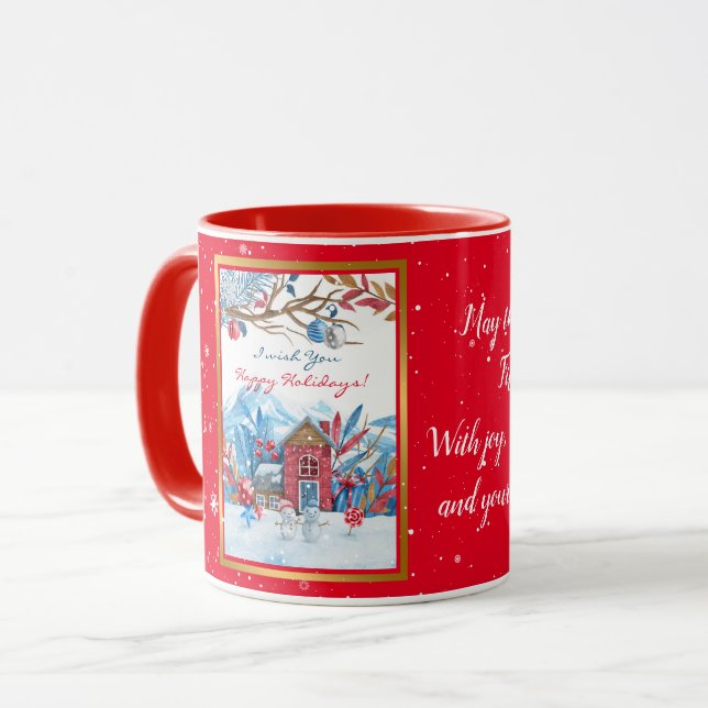 Mug Bonne Personnaliser Snowman (Devant gauche)