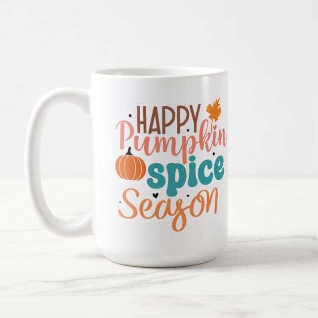 Mug Bonne saison des épices Citrouilles Typographie d' (Gauche)
