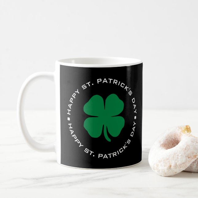 Mug Bonne St. Patrick's Day Shamrock Lucky Charm (Avec donut)