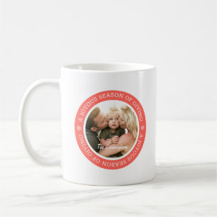 Mug Bonnes Fêtes joyeuses   Photo de famille personnal