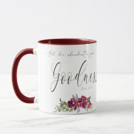Mug Bonté abondante rouge floral