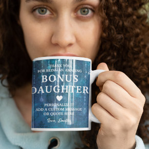 Mug Bonus Merci fille Message coeur personnalisé