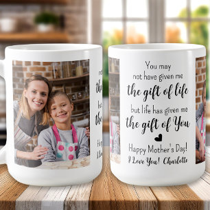 Mug BONUS MOM Poème Personnalisé 2 Photo Fête des Mère