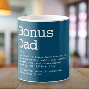 Mug Bonus Papa Stepdad Définition bleu moderne